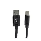 Kábel USB A - Type C 2.0 C366 (csatlakozó hossz: 8mm) 1 m fekete