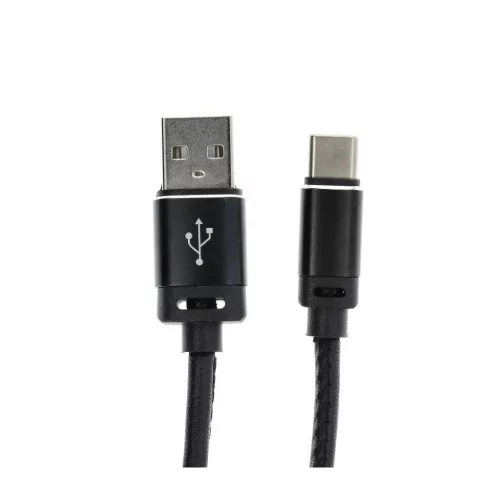 Kábel USB A - Type C 2.0 C366 (csatlakozó hossz: 8mm) 1 m fekete