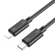 Kábel USB C - Lightning Hoco PD 2,4A 20W 1 m fekete