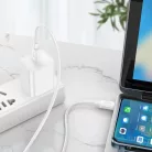 USB C - USB C kábel Hoco 3A 60W 1 m X96 fehér