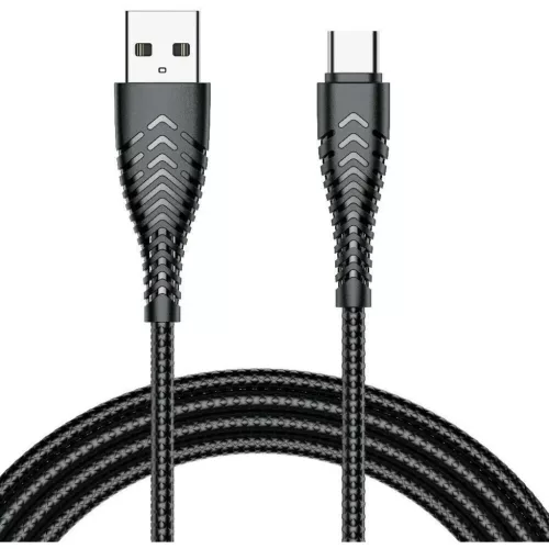 VEGER kábel USB A - Type C 2,4A V104 1,2 m fekete