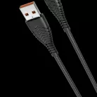 VEGER kábel USB A - Type C 2,4A V104 1,2 m fekete