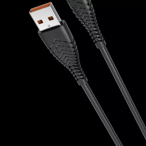 VEGER kábel USB A - Type C 2,4A V104 1,2 m fekete