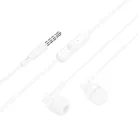 HOCO vezetékes fülhallgató Jack 3,5 mm mikrofonnal M121 fehér