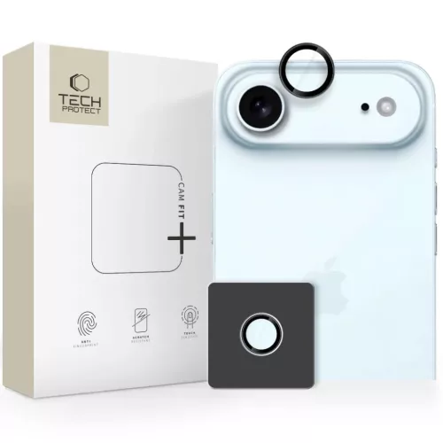 iPhone 17 Air Fekete Tech-Protect Camring Fit+ üvegfólia