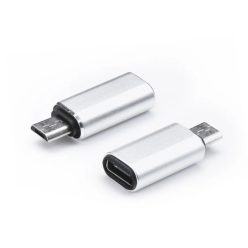 Adapter Typ C (női) - Micro USB (férfi) ezüst