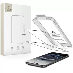   iPhone 17 Air fekete Tech-Protect Quick Set+ edzett üvegfólia 2-pack