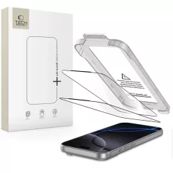   iPhone 17 Pro Max Fekete Tech-protect Quick Set+ 2-csomag üvegfólia