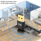 Bluetooth Adapter PC-hez - Techsuit BlueJet (A20), Bluetooth 5.4, Plug&Play, EDR&BLE - Fekete