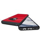 9H üveg hátlapú tok iPhone  S9 piros/fekete színben
