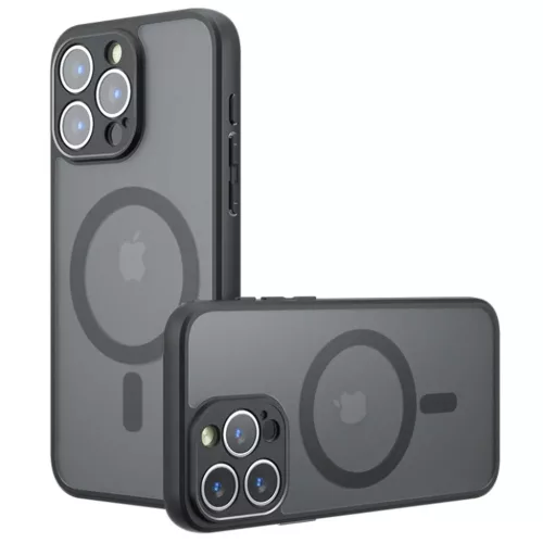 iPhone 13 Pro Max - Techsuit - PureFrost MagSafe - Matt Fekete tok