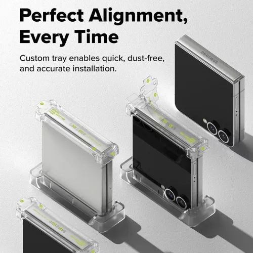 Ringke - Hinge Dual Easy Pro fólia (2 darabos csomag) - Samsung Galaxy Z Flip7 - Átlátszó