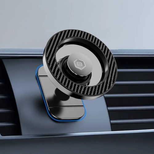 Blavec Car mágneses autós telefontartó BH-16B Carbon mágneses Magsafe a műszerfalra (BH16BC-MDB) fekete