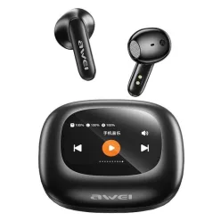   AWEI Bluetooth 5.4 TP97TWS fülhallgató + dokkolóállomás fekete