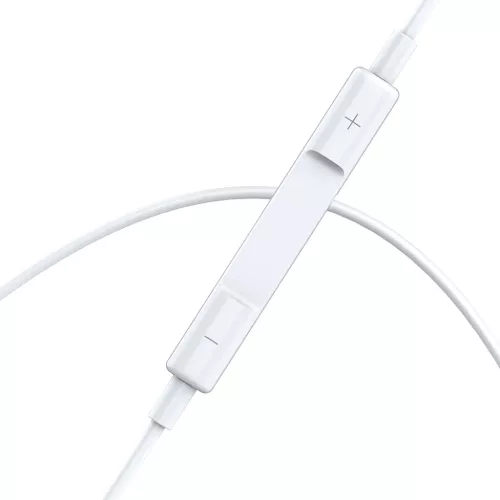 BWOO Vezetékes Fülhallgató Lightning Hangerőszabályzóval HF179 fehér