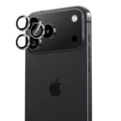   iPhone 17 Pro/17 Pro Max kamerára fekete Benks edzett üveg Glass Warrior metal lencsevédő (lencse 3 darab) üvegfólia