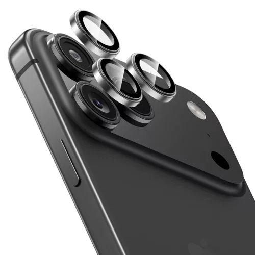 iPhone 17 Pro/17 Pro Max kamerára fekete Benks edzett üveg Glass Warrior metal lencsevédő (lencse 3 darab) üvegfólia