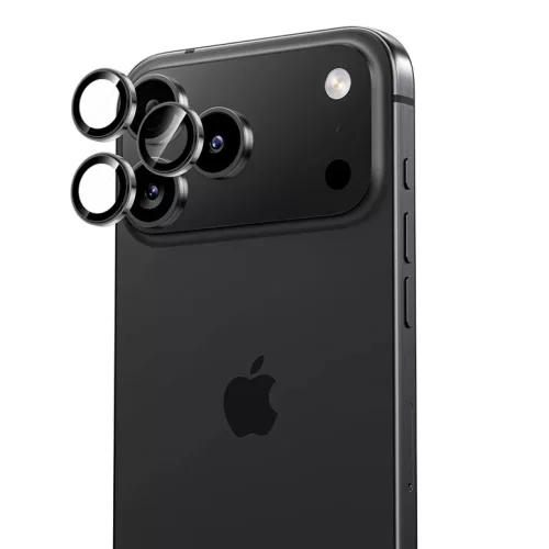 iPhone 17 Pro/17 Pro Max fekete Benks edzett üveg DR zafír lencsevédő kamerára (3 darab lencse) üvegfólia