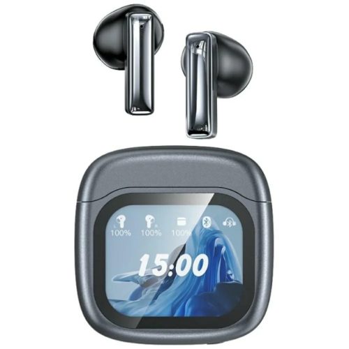Vezeték nélküli fülhallgató AWEI TP100 ENC Bluetooth 5.4 TWS + dokkoló állomás fekete