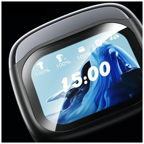 Vezeték nélküli fülhallgató AWEI TP100 ENC Bluetooth 5.4 TWS + dokkoló állomás fekete