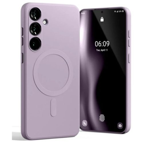 Mercury MagSafe Fél-szilikon Samsung Galaxy S24 FE tok lila