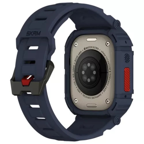 Skinarma Szíj+Tok Mecha 2 az 1-ben Apple Watch 49mm tengerészkék tok