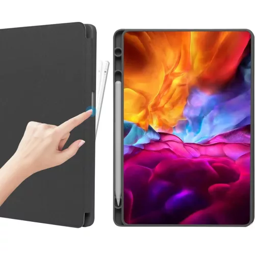 Samsung Galaxy Tab A9 Plus - Techsuit - Flex Trifold (tolltartóval) - Fekete tok