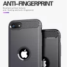 iPhone SE 2, SE 2020 / iPhone SE 3, SE 2022 - TechSuit - Carbon Silicone - Fekete tok