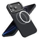 Apple iPhone 17 Pro Max Fekete Techsuit Aramid Szálas MagSafe Tok