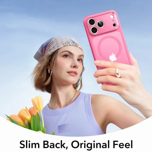 iPhone 17 Pro Max Matt Rózsaszín ESR Klasszikus Hibrid HaloLock tok