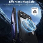 iPhone 17 Pro Max Átlátszó Fekete ESR Klasszikus Hibrid HaloLock tok