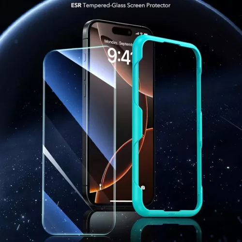 iPhone 17 Pro Átlátszó üvegfólia ESR Edzett üveg (3 darabos csomag)