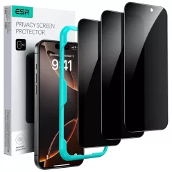   iPhone 17 Air Fekete ESR Adatvédelmi Edzett Üvegfólia (3 darab)