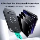 iPhone 17 Air Fekete ESR Adatvédelmi Edzett Üveg UltraFit üvegfólia (3 darabos csomag)