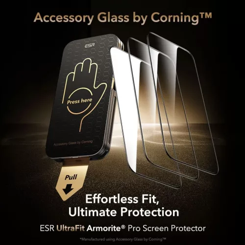 iPhone 17 Pro Átlátszó ESR UltraFit Armorite Pro Edzett üveg üvegfólia