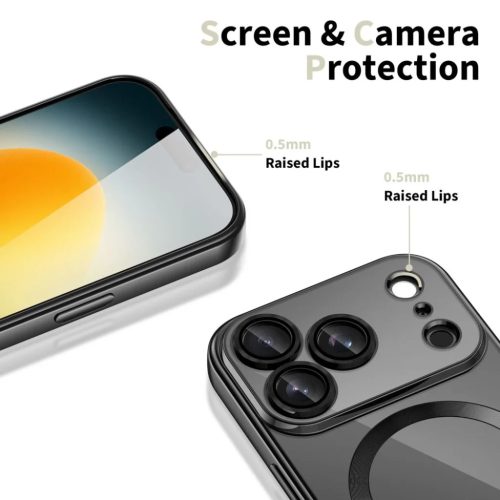 iPhone 17 Pro Max Fényes Fekete Tech-protect Magflex Magsafe tok