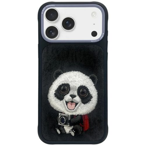 iPhone 17 Pro Max fekete Nimmy Big Eyed Pet 2.0 Panda tok