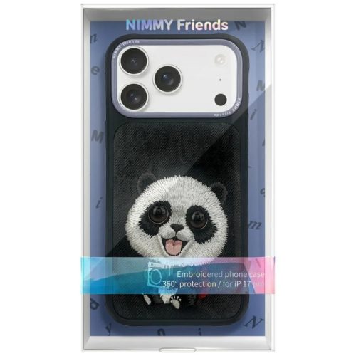 iPhone 17 Pro Max fekete Nimmy Big Eyed Pet 2.0 Panda tok