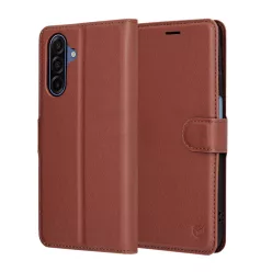 Samsung Galaxy A17 5G - Techsuit bőr tok - Barna