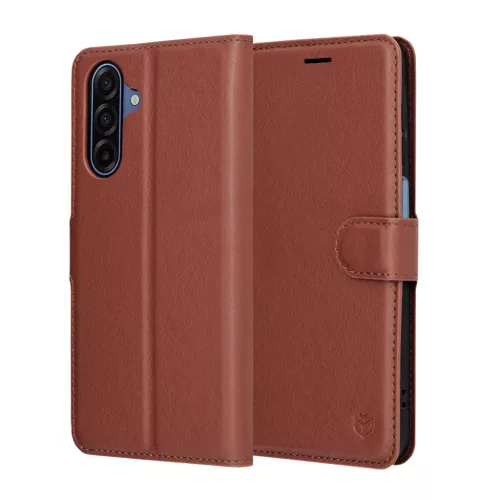 Samsung Galaxy A17 5G - Techsuit bőr tok - Barna