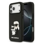 iPhone 17 Pro Max fekete Karl Lagerfeld 3D Rubber Karl and Choupette tok