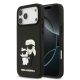 iPhone 17 Pro Max fekete Karl Lagerfeld 3D Rubber Karl and Choupette tok