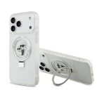 iPhone 17 Pro Max áttetsző Karl Lagerfeld Ringstand Karl és Choupette MagSafe tok