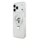 iPhone 17 Pro Max áttetsző Karl Lagerfeld Ringstand Karl és Choupette MagSafe tok