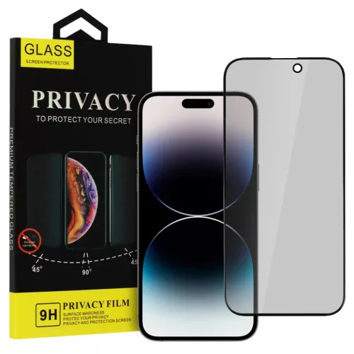 iPhone 17 Pro fekete Edzett üveg adatvédelmi üveg üvegfólia