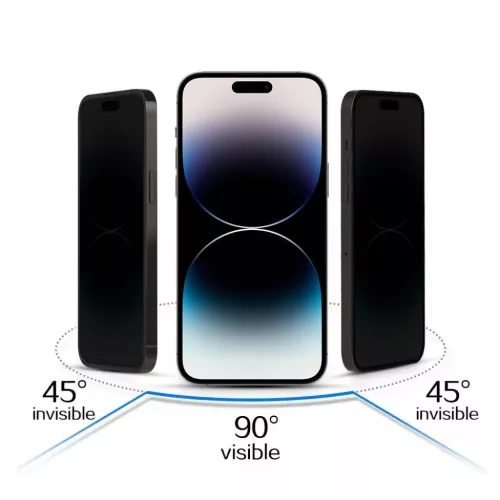 iPhone 17 Pro fekete Edzett üveg adatvédelmi üveg üvegfólia