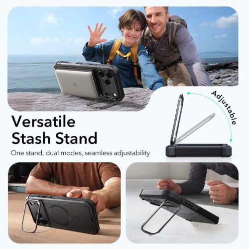 iPhone 17 Pro Max ESR Cyber Kickstand Magsafe fekete tok