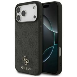   iPhone 17 Pro Max Guess 4G Kis Klasszikus Logo MagSafe tok fekete