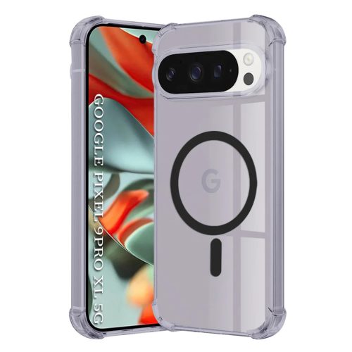 Google Pixel 9 Pro XL Smoke Black Techsuit - Shockproof Clear Silicone MagSafe tok