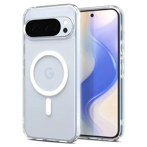 Google Pixel 10/10 Pro Spigen Ultra Hybrid Mag Magsafe tok Átlátszó/fehér
